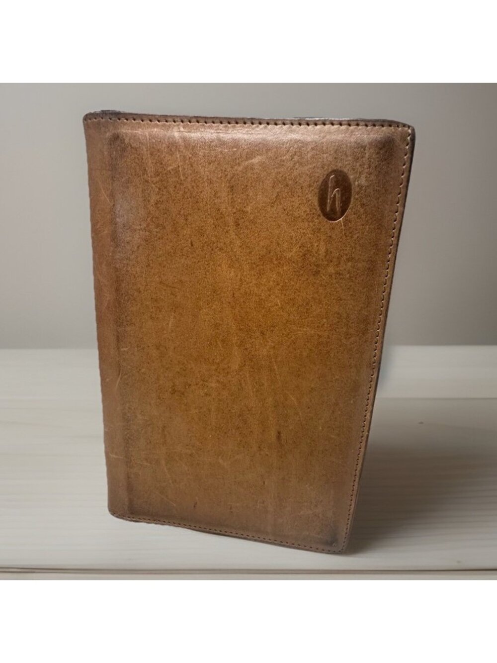 VTG Hartmann Belting Leather Writing Folio Jotter Pad w/original Pad & Pen 8.5x6